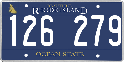 RI license plate 126279