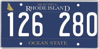 RI license plate 126280