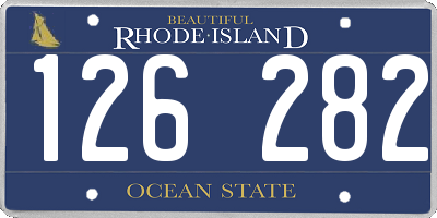 RI license plate 126282