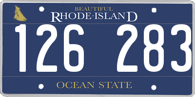 RI license plate 126283