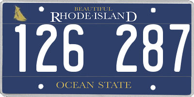 RI license plate 126287