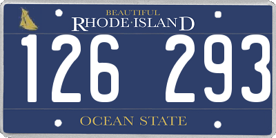 RI license plate 126293
