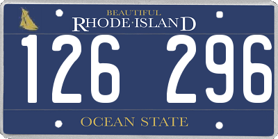 RI license plate 126296