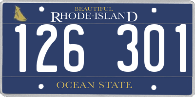RI license plate 126301