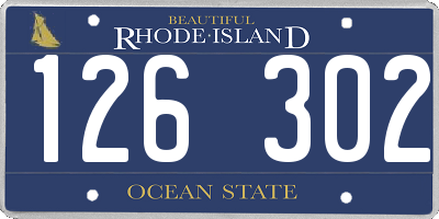 RI license plate 126302