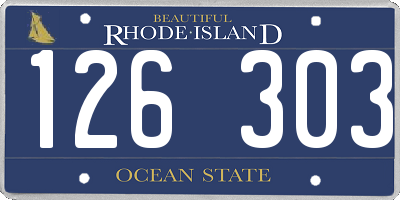 RI license plate 126303