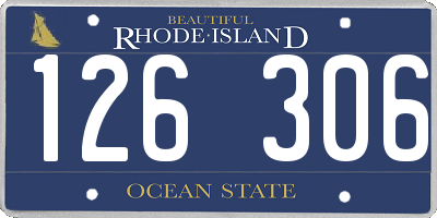 RI license plate 126306