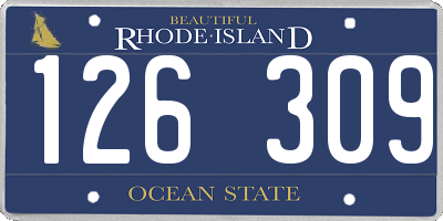 RI license plate 126309
