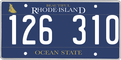 RI license plate 126310
