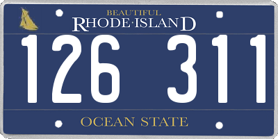 RI license plate 126311