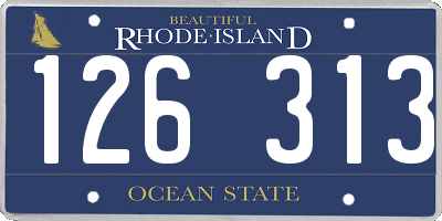 RI license plate 126313