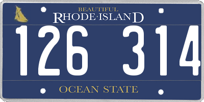 RI license plate 126314