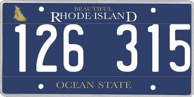 RI license plate 126315