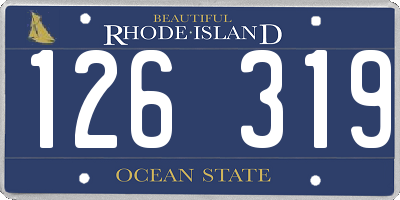 RI license plate 126319