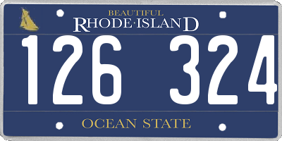 RI license plate 126324