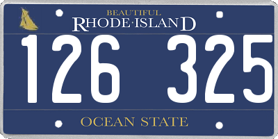 RI license plate 126325