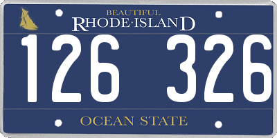 RI license plate 126326