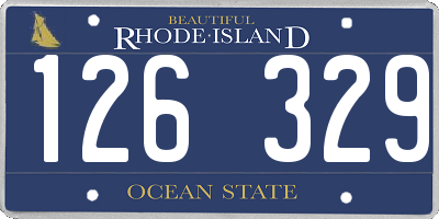 RI license plate 126329