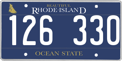 RI license plate 126330