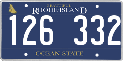RI license plate 126332
