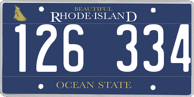 RI license plate 126334