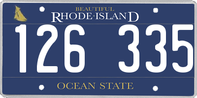 RI license plate 126335