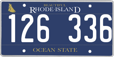 RI license plate 126336