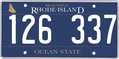 RI license plate 126337