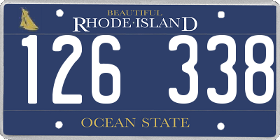 RI license plate 126338