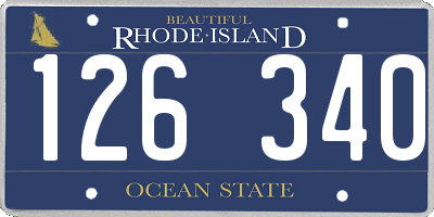 RI license plate 126340