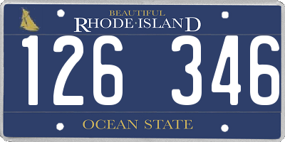 RI license plate 126346