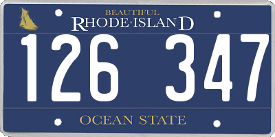 RI license plate 126347