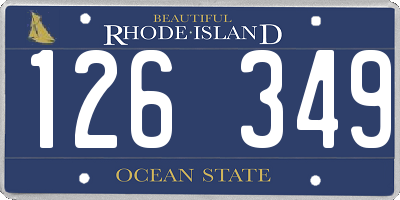 RI license plate 126349