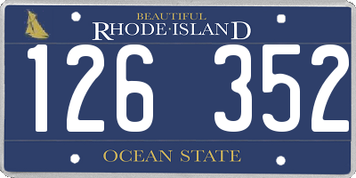 RI license plate 126352