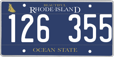 RI license plate 126355