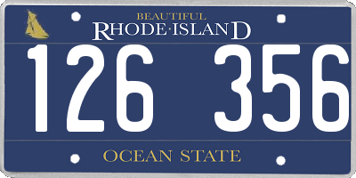 RI license plate 126356