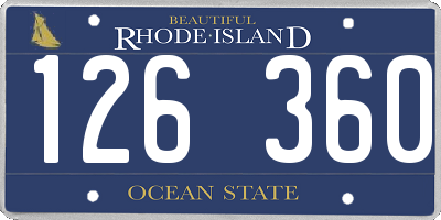 RI license plate 126360