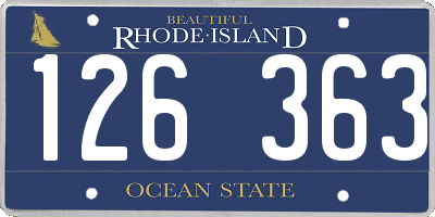 RI license plate 126363