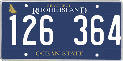 RI license plate 126364