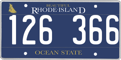 RI license plate 126366