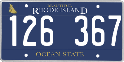 RI license plate 126367