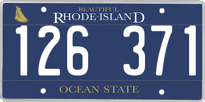RI license plate 126371