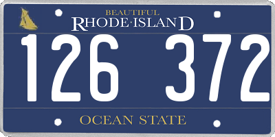RI license plate 126372