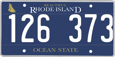 RI license plate 126373