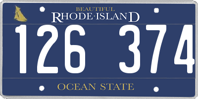 RI license plate 126374
