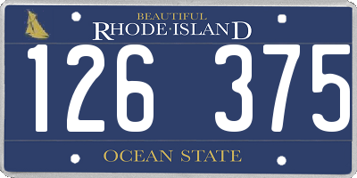 RI license plate 126375