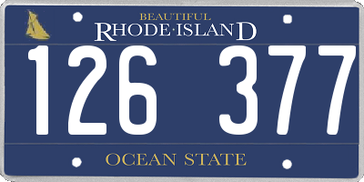 RI license plate 126377