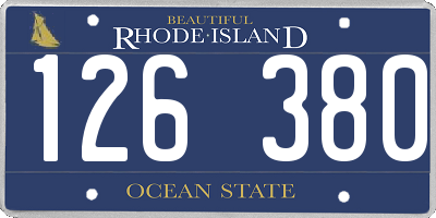 RI license plate 126380