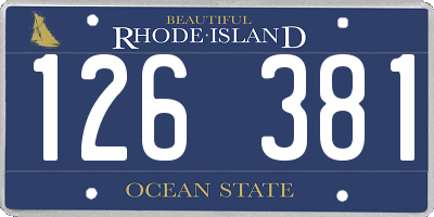 RI license plate 126381