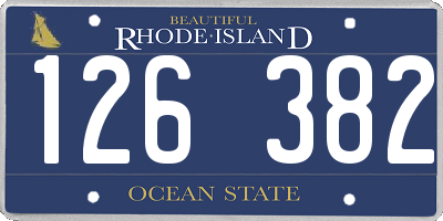 RI license plate 126382